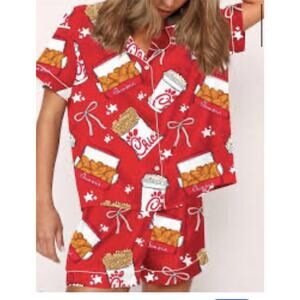 Sheshow Chick-fil-A Fans Women’s Silky Pajamas Set Size L
